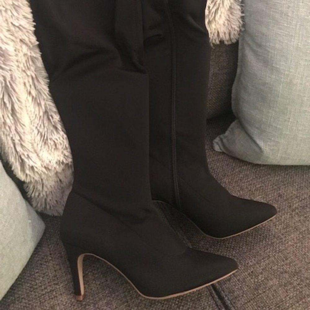 Eloquii Thigh High Over the Knee Black Amelia Boots Size 7